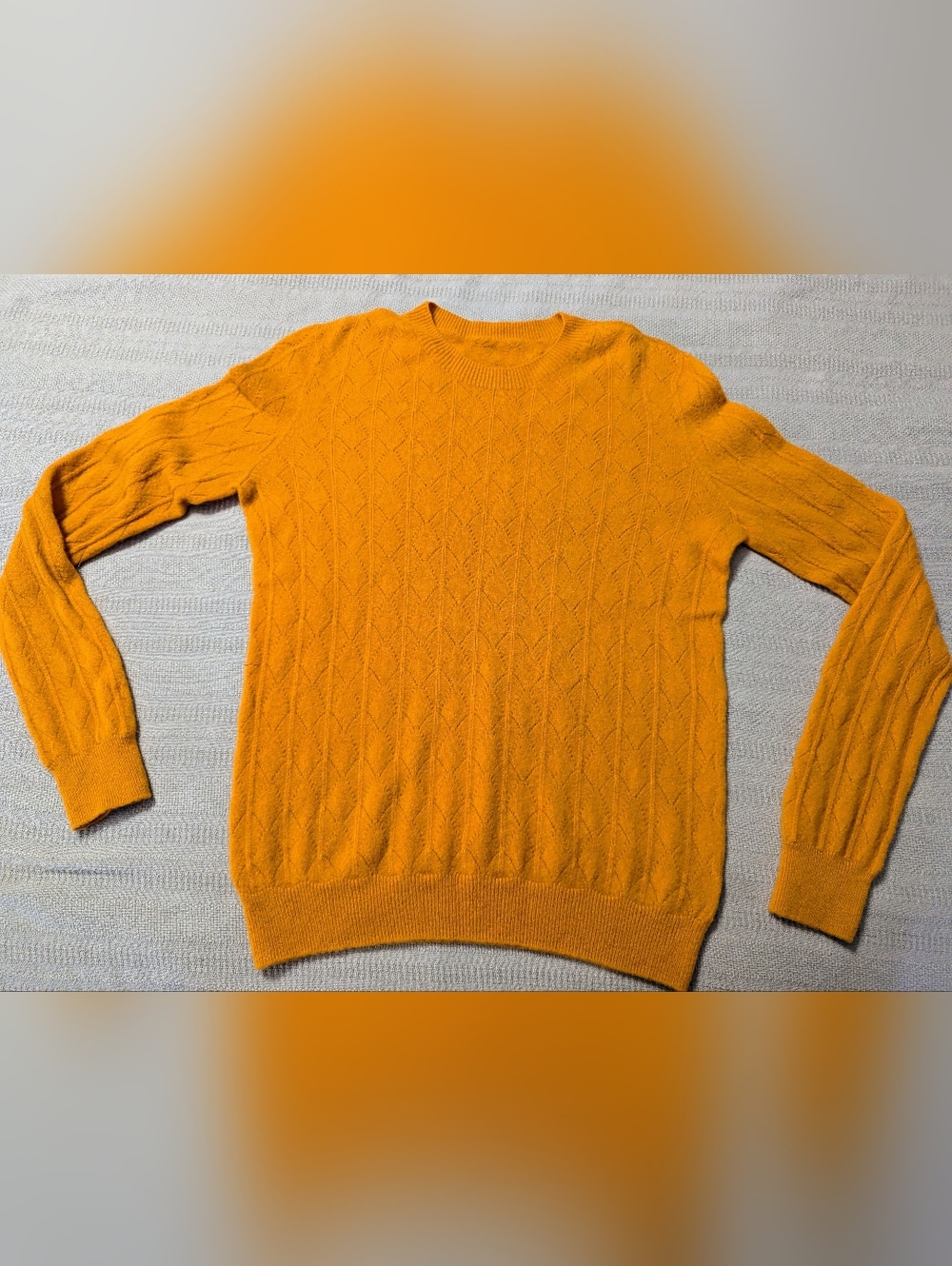 Goldenrod 100% Wool Crew Neck Sweater